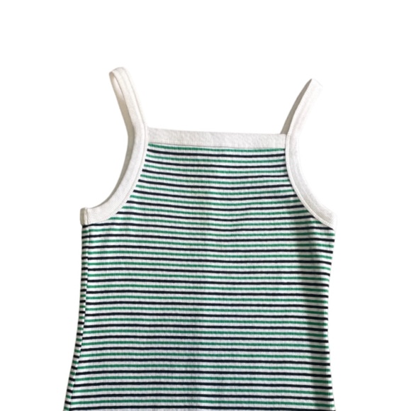 Forever 21 Midi Green Stripe Bodycon Dress Size Small - Picture 3 of 6